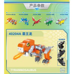 GUDI 40204 non  CHIẾN BINH KHỦNG LONG 5 KẾT HỢP bộ đồ chơi xếp lắp ráp ghép mô hình DINOSAUR GENERAL 434 khối