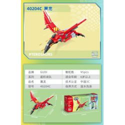 GUDI 40204 non  CHIẾN BINH KHỦNG LONG 5 KẾT HỢP bộ đồ chơi xếp lắp ráp ghép mô hình DINOSAUR GENERAL 434 khối