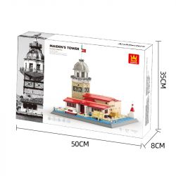 WANGE 5229 non  THÁP MAIDEN Ở ISTANBUL THỔ NHĨ KỲ bộ đồ chơi xếp lắp ráp ghép mô hình Buildings MAIDEN'S TOWER 903 khối