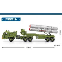 SHENG YUAN SY 1677 non  TÊN LỬA PHÒNG KHÔNG S-400 bộ đồ chơi xếp lắp ráp ghép mô hình Military Army SURVIVAL WARFARE S-400 AIR DEFENSE MISSILE Quân Sự Bộ Đội 1133 khối