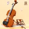QIZHILE 90025 non  ĐÀN VI Ô LÔNG bộ đồ chơi xếp lắp ráp ghép mô hình Creator Expert VIOLIN Chuyên Gia Sáng Tạo