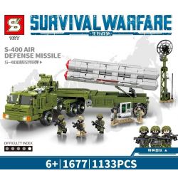 SHENG YUAN SY 1677 non  TÊN LỬA PHÒNG KHÔNG S-400 bộ đồ chơi xếp lắp ráp ghép mô hình Military Army SURVIVAL WARFARE S-400 AIR DEFENSE MISSILE Quân Sự Bộ Đội 1133 khối
