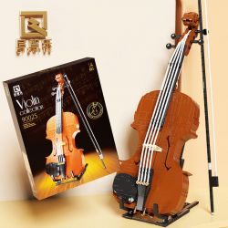QIZHILE 90025 non  ĐÀN VI Ô LÔNG bộ đồ chơi xếp lắp ráp ghép mô hình Creator Expert VIOLIN Chuyên Gia Sáng Tạo