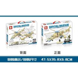 SHENG YUAN SY 1675 non  PHÁO HẠM MI-24 bộ đồ chơi xếp lắp ráp ghép mô hình Military Army SURVIVAL WARFARE MIL MI-24 Quân Sự Bộ Đội 684 khối