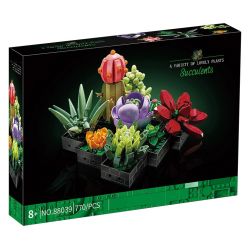 NOT  SUCCULENTS 10309 88039 8806 12399 xếp lắp ráp ghép mô hình MỌNG NƯỚC Icons 771 khối