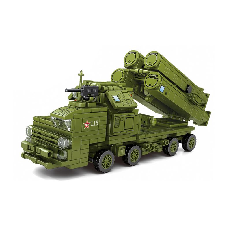 SHENG YUAN SY 1669 non  8 TỔ HỢP TÊN LỬA PHÒNG KHÔNG S300 bộ đồ chơi xếp lắp ráp ghép mô hình Military Army SURVIVAL WARFARE S300 AIR DEFENSE MISSILE Quân Sự Bộ Đội 842 khối