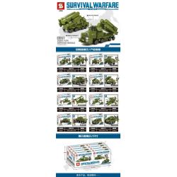 SHENG YUAN SY 1669 non  8 TỔ HỢP TÊN LỬA PHÒNG KHÔNG S300 bộ đồ chơi xếp lắp ráp ghép mô hình Military Army SURVIVAL WARFARE S300 AIR DEFENSE MISSILE Quân Sự Bộ Đội 842 khối