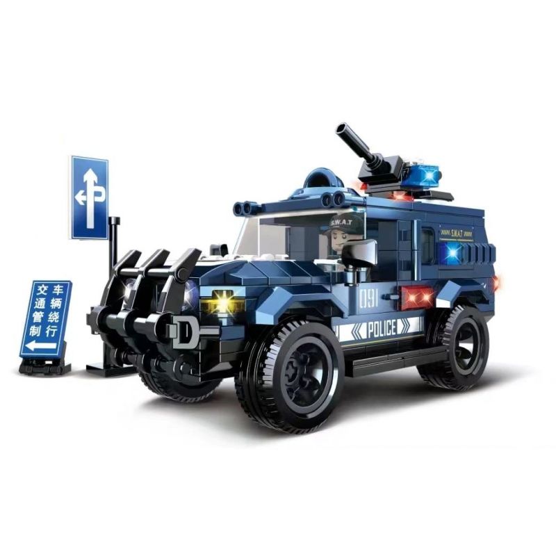 WOMA C5011 5011 non  HƯỚNG DẪN VIÊN CHỈ ĐẠO XE CẢNH SÁT bộ đồ chơi xếp lắp ráp ghép mô hình SWAT CORPS 313 khối