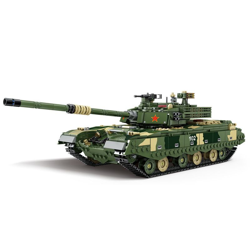 Kazi KY10010 10010 non  ZTZ99 XE TĂNG CHIẾN ĐẤU CHỦ LỰC TRUNG QUỐC PHIÊN BẢN ĐẦU TIÊN 1:26 tỷ lệ 1:26 bộ đồ chơi xếp lắp ráp ghép mô hình Military Army ZTZ99 BATTLE TANK Quân Sự Bộ Đội 1411 khối