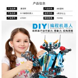 PanlosBrick 675001 Panlos Brick 675001 non  TECH MECHANIC CAR DIY LẬP TRÌNH ROBOT bộ đồ chơi xếp lắp ráp ghép mô hình 701 khối