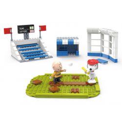 LINOOS LN8062 8062 non  SÂN BÓNG CHÀY bộ đồ chơi xếp lắp ráp ghép mô hình Movie & Game SNOOPY Phim Và Trò Chơi 155 khối