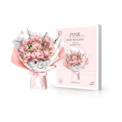 TOP TOY JK26931 26931 non  BÓ HOA HỒNG DIANA MÀU bộ đồ chơi xếp lắp ráp ghép mô hình PINK DIANA ROSE BOUQUET