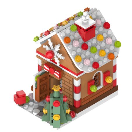 JAKI JK5109 5109 non  NGÔI NHÀ BÁNH GỪNG GIÁNG SINH bộ đồ chơi xếp lắp ráp ghép mô hình FUNDESK 259 khối