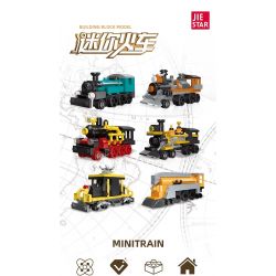 JIESTAR 58009 non  6 ĐOÀN TÀU NHỎ bộ đồ chơi xếp lắp ráp ghép mô hình Creator Sáng Tạo 466 khối