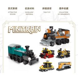 JIESTAR 58009 non  6 ĐOÀN TÀU NHỎ bộ đồ chơi xếp lắp ráp ghép mô hình Creator Sáng Tạo 466 khối