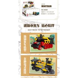 JIESTAR 58009 non  6 ĐOÀN TÀU NHỎ bộ đồ chơi xếp lắp ráp ghép mô hình Creator Sáng Tạo 466 khối