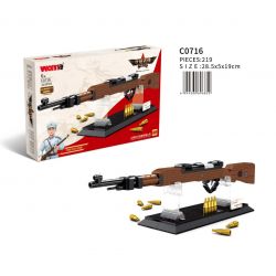 WOMA C0716 0716 non  SÚNG TRƯỜNG MAUSER 98K bộ đồ chơi xếp lắp ráp ghép mô hình LONG MARCH HERO 219 khối