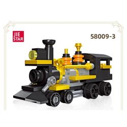 JIESTAR 58009 non  6 ĐOÀN TÀU NHỎ bộ đồ chơi xếp lắp ráp ghép mô hình Creator Sáng Tạo 466 khối