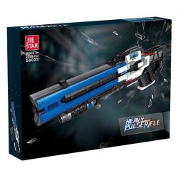 JIESTAR 58023 non  SÚNG TRƯỜNG XUNG HẠNG NẶNG bộ đồ chơi xếp lắp ráp ghép mô hình Gun HEAVY PULSE RIFLE 2283 khối
