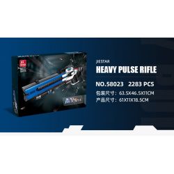 JIESTAR 58023 non  SÚNG TRƯỜNG XUNG HẠNG NẶNG bộ đồ chơi xếp lắp ráp ghép mô hình Gun HEAVY PULSE RIFLE 2283 khối