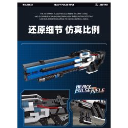 JIESTAR 58023 non  SÚNG TRƯỜNG XUNG HẠNG NẶNG bộ đồ chơi xếp lắp ráp ghép mô hình Gun HEAVY PULSE RIFLE 2283 khối