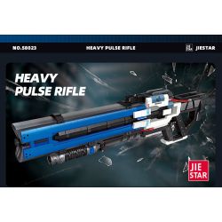 JIESTAR 58023 non  SÚNG TRƯỜNG XUNG HẠNG NẶNG bộ đồ chơi xếp lắp ráp ghép mô hình Gun HEAVY PULSE RIFLE 2283 khối