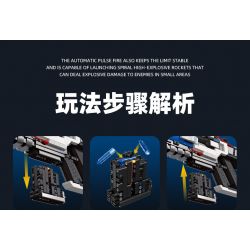 JIESTAR 58023 non  SÚNG TRƯỜNG XUNG HẠNG NẶNG bộ đồ chơi xếp lắp ráp ghép mô hình Gun HEAVY PULSE RIFLE 2283 khối