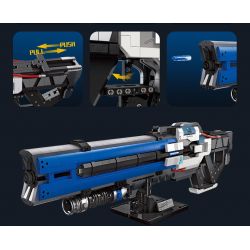 JIESTAR 58023 non  SÚNG TRƯỜNG XUNG HẠNG NẶNG bộ đồ chơi xếp lắp ráp ghép mô hình Gun HEAVY PULSE RIFLE 2283 khối