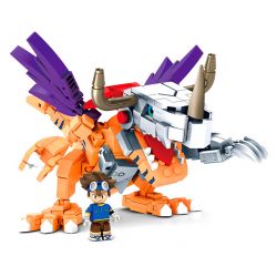 SEMBO 609319 non  GREYMON CƠ KHÍ bộ đồ chơi xếp lắp ráp ghép mô hình Digimon Adventure Cuộc Phưu Lưu Của Quái Vật Số 458 khối