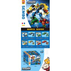 SEMBO 103281 103282 103283 103280 non  IRON MECHA STAR KNIGHT 4 KẾT HỢP bộ đồ chơi xếp lắp ráp ghép mô hình Transformers MECHA OF STEEL Robot Đại Chiến Người Máy Biến Hình 817 khối