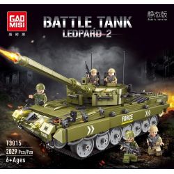 GAOMISI T3015 3015 non  XE TĂNG CHIẾN ĐẤU CHỦ LỰC LEOPARD 2 bộ đồ chơi xếp lắp ráp ghép mô hình Military Army BATTLE TANK LEOPARD 2 Quân Sự Bộ Đội 2029 khối