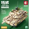 SEMBO 203107 non  XE TĂNG HẠNG NHẸ KIỂU 15 bộ đồ chơi xếp lắp ráp ghép mô hình Military Army TYPE 15 LIGHT TANK Quân Sự Bộ Đội 576 khối