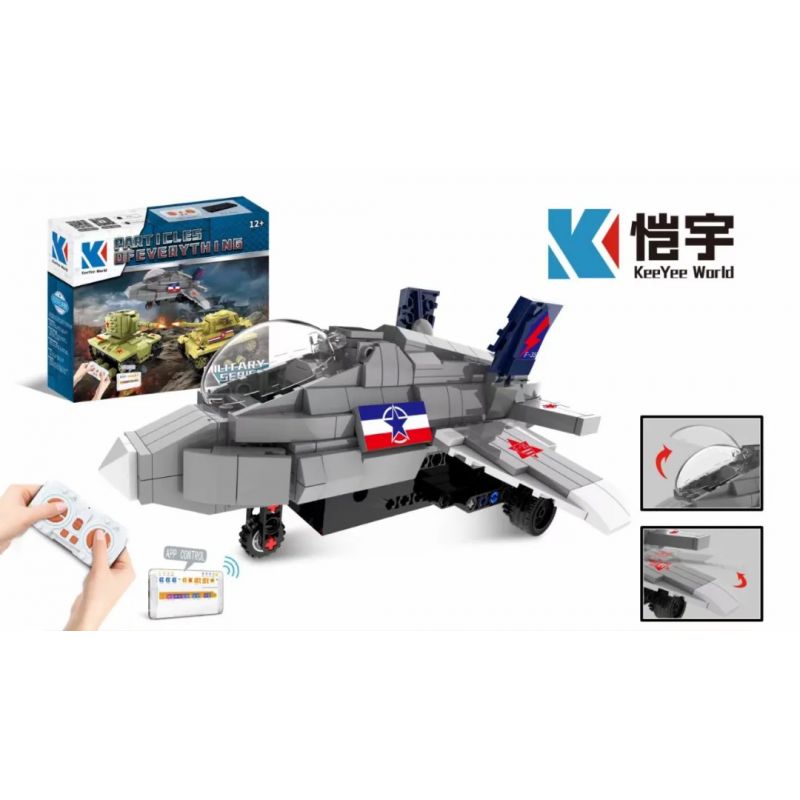 KAIYU K96145 96145 non  TIÊM KÍCH F-35A bộ đồ chơi xếp lắp ráp ghép mô hình Military Army F35A Quân Sự Bộ Đội 421 khối