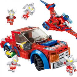 PanlosBrick 690018 Panlos Brick 690018 non  ULTRAMAN 8 TRONG 2 FIGHTER RACING CHASE bộ đồ chơi xếp lắp ráp ghép mô hình Speed Champions Racing Cars Đua Xe Công Thức