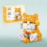 MOYU BLOCK MY93003 93003 non  CON MÈO MÀU CAM BUỒN NGỦ bộ đồ chơi xếp lắp ráp ghép mô hình PETS GROWTH RECORD 834 khối