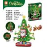 FORANGE FC6004 6004 non  NGÔI NHÀ CÂY THÔNG NOEL bộ đồ chơi xếp lắp ráp ghép mô hình Christmas MERRY CHRISTMAS Giáng Sinh 708 khối