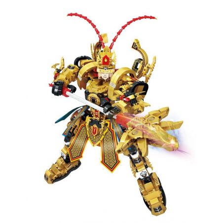 HSANHE 001 non  ERLANG THẦN YANG JIAN bộ đồ chơi xếp lắp ráp ghép mô hình 1747 khối