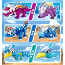 EAKI NBXJ1003 1003 non  XE RỒNG NỔ XINQI ANKYLOSAURUS bộ đồ chơi xếp lắp ráp ghép mô hình 131 khối