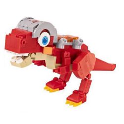 EAKI NBXJ1001 1001 non  XE RỒNG NỔ XINQI TYRANNOSAURUS REX bộ đồ chơi xếp lắp ráp ghép mô hình 136 khối