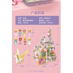 Enlighten 32022 Qman 32022 non  LÂU ĐÀI HOA SAY bộ đồ chơi xếp lắp ráp ghép mô hình Girl Con Gái 2482 khối