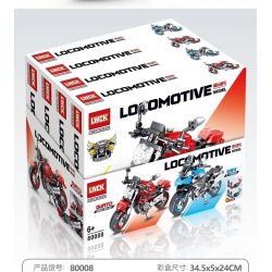 LWCK 80008-1 non  DUCATI MONSTER 821 bộ đồ chơi xếp lắp ráp ghép mô hình Motorcycle Motorbike Xe Hai Bánh 306 khối