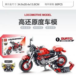 LWCK 80008-1 non  DUCATI MONSTER 821 bộ đồ chơi xếp lắp ráp ghép mô hình Motorcycle Motorbike Xe Hai Bánh 306 khối