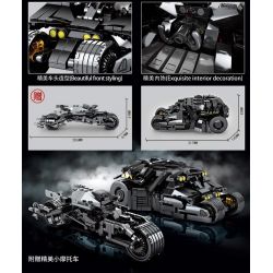 DUO LE PIN 8504 non  BATMOBILE bộ đồ chơi xếp lắp ráp ghép mô hình The  Batman Movie BATMOBILE TUMBLER Người Dơi Bảo Vệ Gotham 961 khối