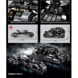 DUO LE PIN 8504 non  BATMOBILE bộ đồ chơi xếp lắp ráp ghép mô hình The  Batman Movie BATMOBILE TUMBLER Người Dơi Bảo Vệ Gotham 961 khối