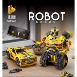 PanlosBrick 675002 Panlos Brick 675002 non  TECH MECHANIC CAR DIY LẬP TRÌNH ROBOT bộ đồ chơi xếp lắp ráp ghép mô hình 901 khối
