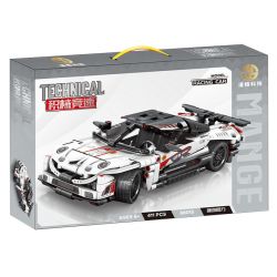 MANGE TECHNOLOGY 88015 non  APOCALYPSE GTR LÙI XE bộ đồ chơi xếp lắp ráp ghép mô hình  PORSCHE 9FF GT9-R Kỹ Thuật Công Nghệ Cao Mô Hình Phương Tiện 411 khối