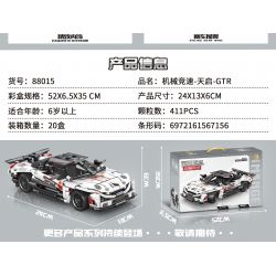 MANGE TECHNOLOGY 88015 non  APOCALYPSE GTR LÙI XE bộ đồ chơi xếp lắp ráp ghép mô hình  PORSCHE 9FF GT9-R Kỹ Thuật Công Nghệ Cao Mô Hình Phương Tiện 411 khối