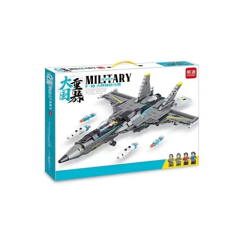MINGDI K1088 1088 non  MÁY BAY CHIẾN ĐẤU F-18 HORNET bộ đồ chơi xếp lắp ráp ghép mô hình Military Army Quân Sự Bộ Đội 955 khối
