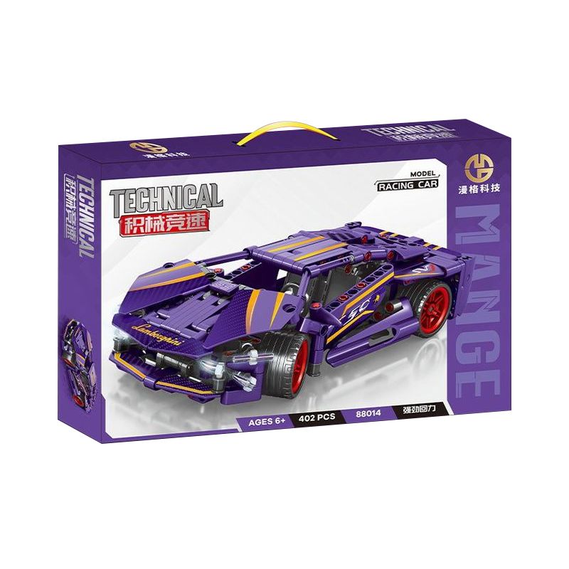 MANGE TECHNOLOGY 88014 non  TIA CHỚP LAMBORGHINI KÉO LẠI XE bộ đồ chơi xếp lắp ráp ghép mô hình  Kỹ Thuật Công Nghệ Cao Mô Hình Phương Tiện 402 khối