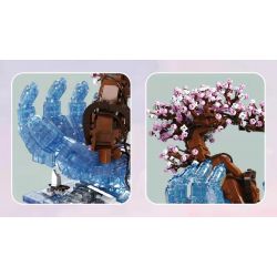 QIZHILE 92005 non  TÂN ANH Y THỦY bộ đồ chơi xếp lắp ráp ghép mô hình Flowers HARDCORE MANUFACT Hoa 1071 khối